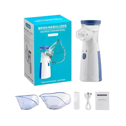 Portable Mesh Nebulizer USB & Battery Operated | Mini Nebulizer With Mask | Personal Inhaler for Efficient Respiratory Care